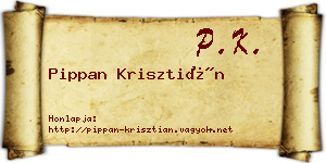 Pippan Krisztián névjegykártya